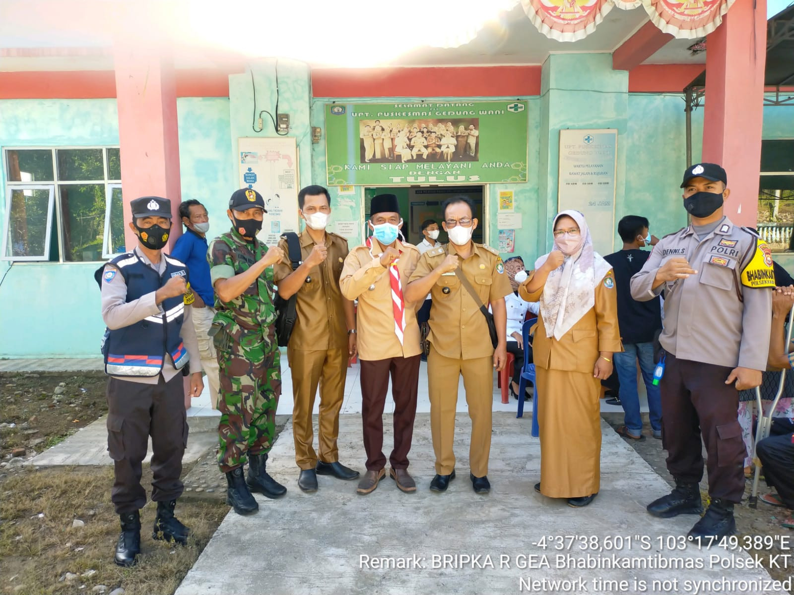 Pelaksanaan Gebyar Vaksin Puskesmas Gedung Wani Kecamatan Kinal